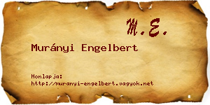 Murányi Engelbert névjegykártya