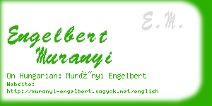 engelbert muranyi business card